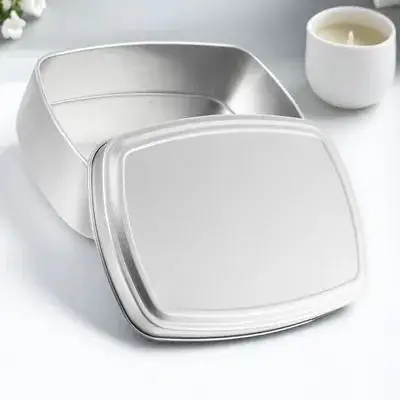 

Portable Aluminum Soap Container Leakproof Refillable Lightweight Travel Storage Box for Cream Makeup Shampoo Metal Case