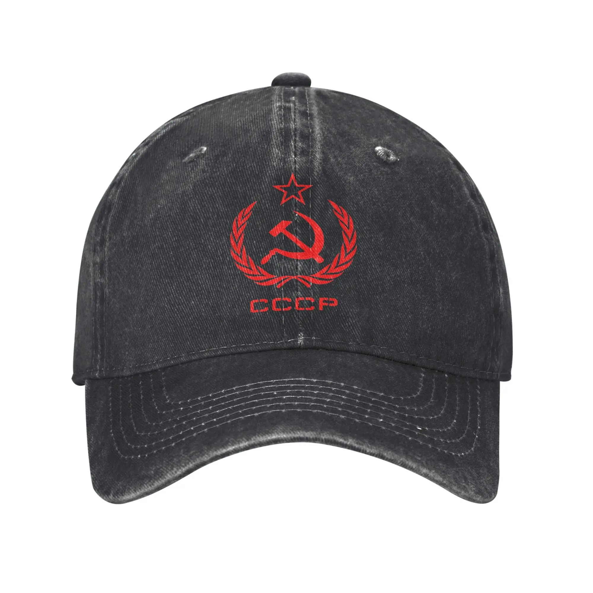 Russian USSR Soviet Union Hammer and Sickle CCCP Communist Casual Baseball Cap For Men Women Summer Hip Hop Hats Snapback Cap