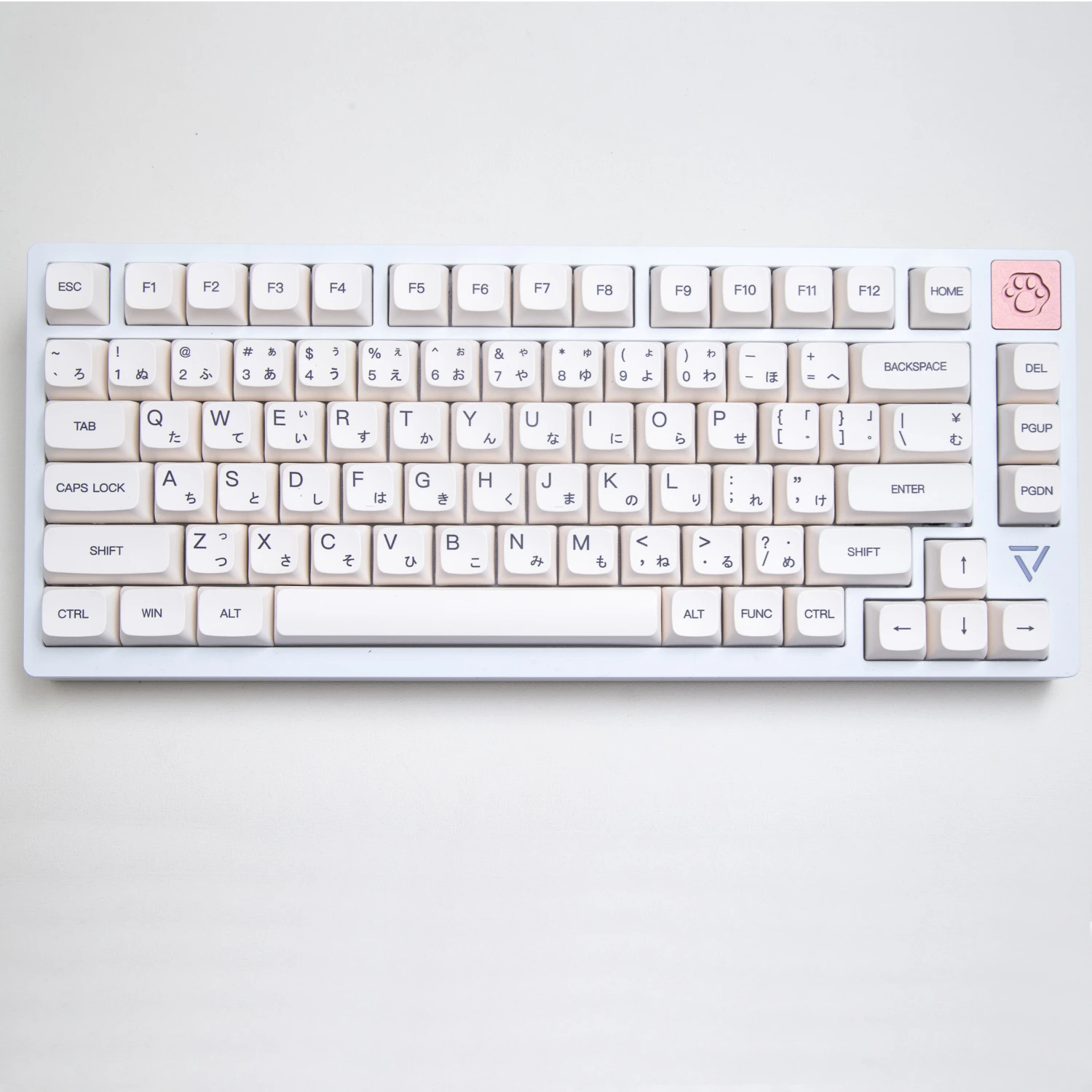 1 Juego de 120 teclas, teclas japonesas blancas simples, perfil XDA, teclas de DYE-SUB PBT para teclado mecánico personalizado MX Switch