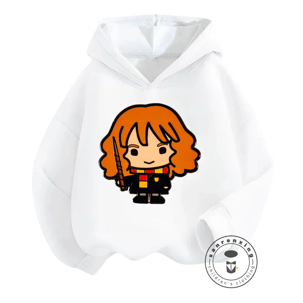 Harry Potter Kawaii Winter Wear Kids Soft Hoodies with Engaging Q-Version Designs Perfect for Cold Weather and Casual Tops Looks