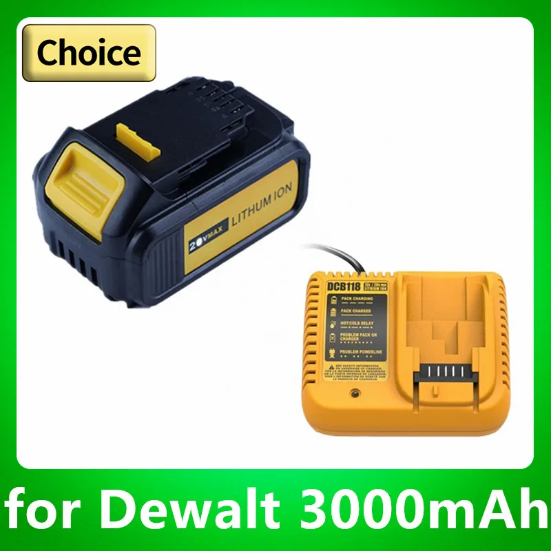 Li-ion Replacement Battery for Dewalt 20V 100% 3000mah Power Tool DCB184 DCB200 DCB182 DCB180 DCB181 DCB182 DCB201 DCB206