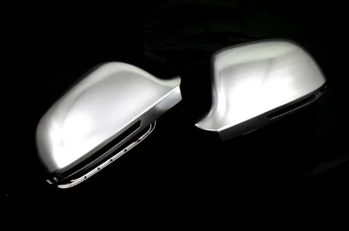 Silver Matt Chrome Color S Line Style Door Side Mirror Caps Direct Replacement For Audi A5 (Model without lane assist feature)