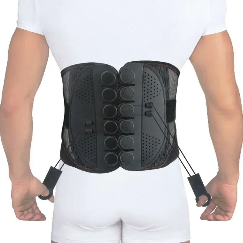 Lumbar Support Belt for Lower Back Pain Relief, Herniated Disc - Sport Waist Brace with Adjustable Compression Pulley