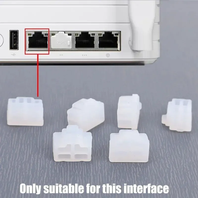 1-10pcs Ethernet Hub Port RJ45 Dustproof Cover Cap Protector Plug for Female Jack Dust Cap Protection Plug for RJ45 Female Jack