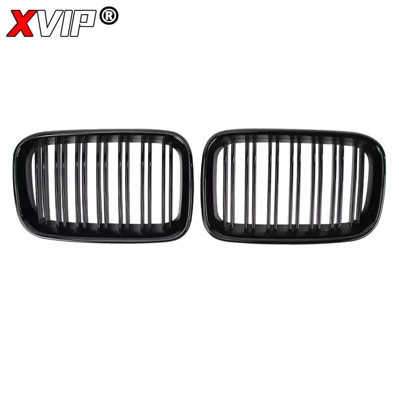 XVIP Gloss Black Radiator Grill Double Line Style Front Bumper Grille For BMW 3 Series E36 318i 325i M3 1992-1996 Racing Grill