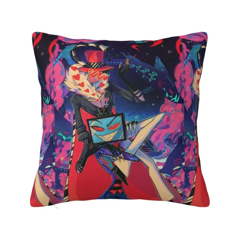 Custom Hazbins Hotels Cushion Cover Home Decorative Print Throw Pillow for Sofa Double Side