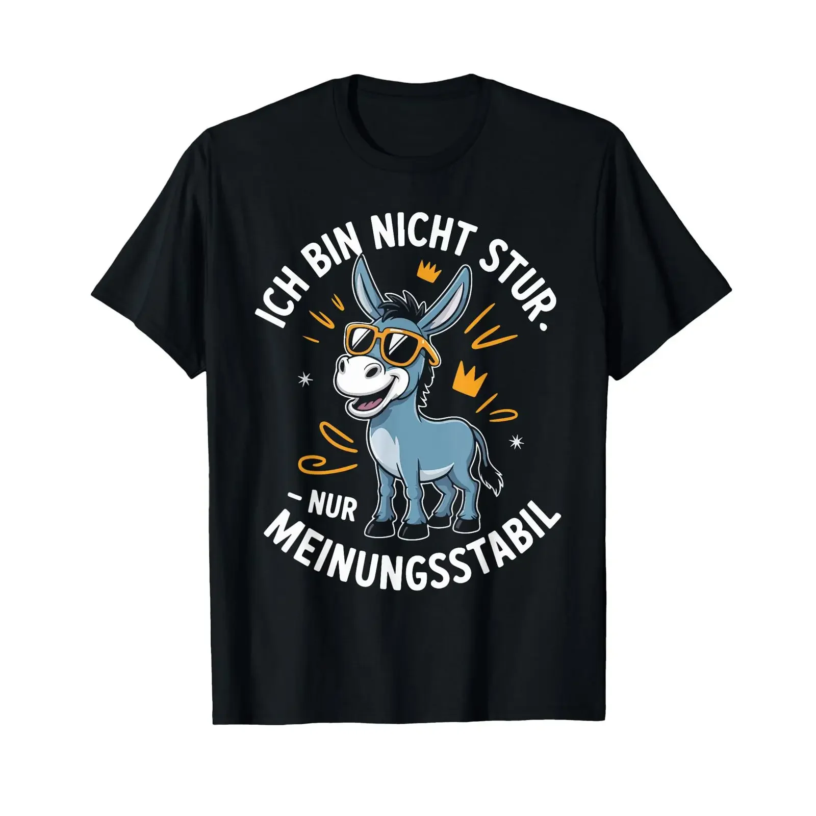 I'm Not Stubborn Just Opinionated Donkey T Shirt vintage Washed streetwear Breathable Comfortable Casual Versatile Unisex