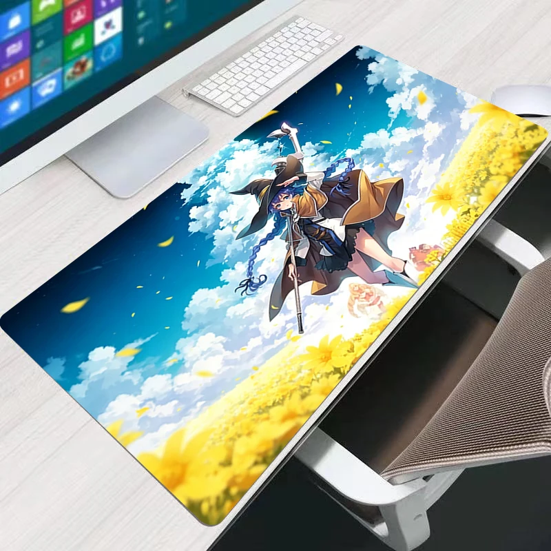 kawaii Mouse Pad Mushoku Tensei Smooth Office Desk Mats Large Gaming Accessories Popular Anime MousePads Game Laptop Desk Mat