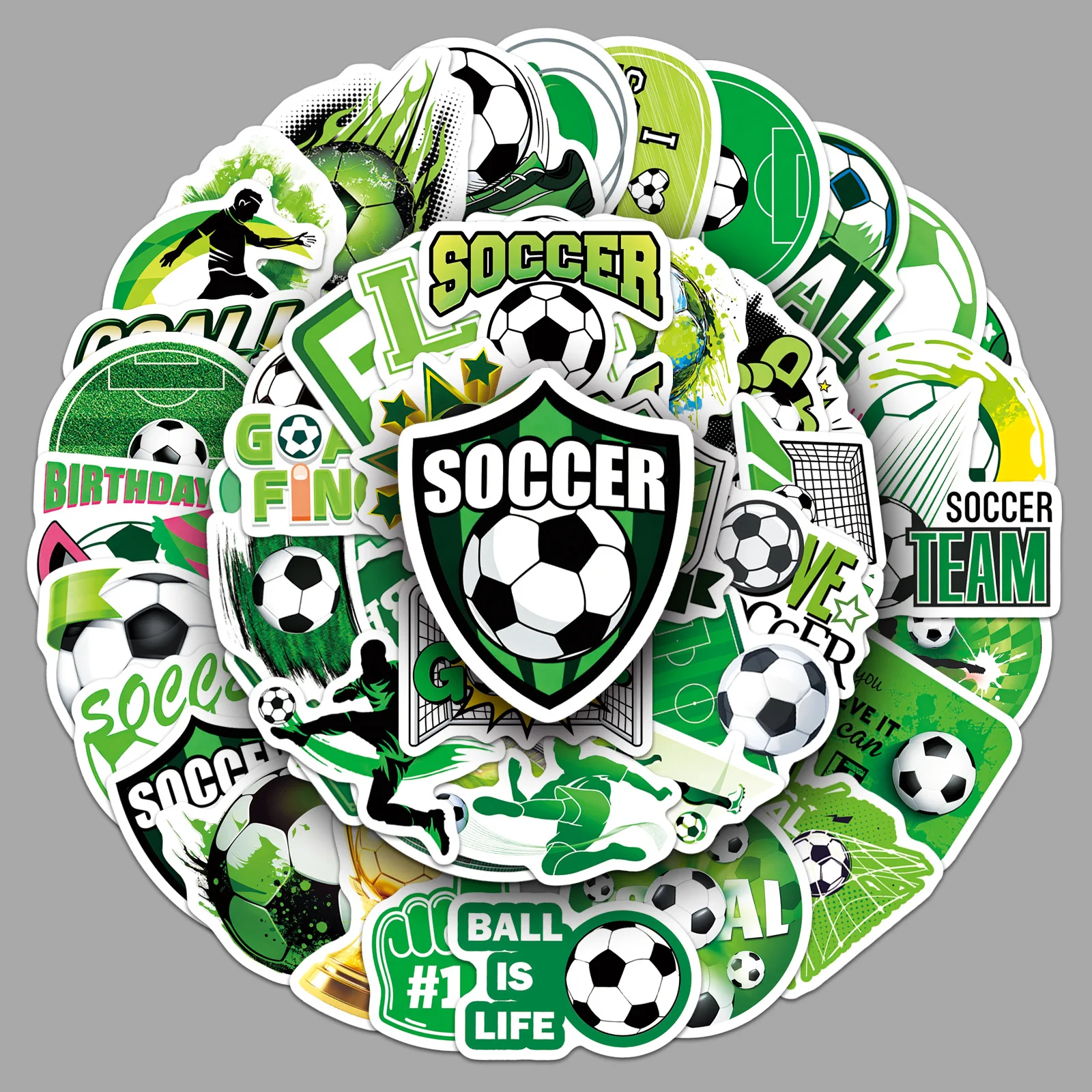 Soccer Phone Stickers Pack Waterproof Sports Decals for Laptop Water Bottle Phone Case Skateboard Football Stickers for Teens