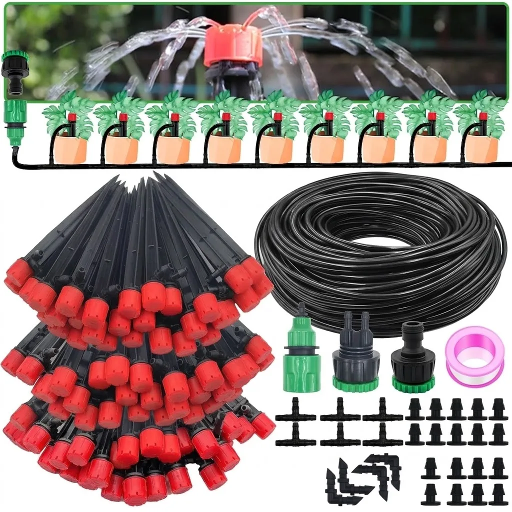 Flower Vegetable Greenhouse Tool Garden Drip Irrigation Kit 1/4 Inch 13CM Sprinkler For Bonsai Pot Plant Automatic Watering