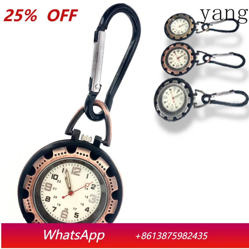 LTT Mountaineering Buckle Watch Mini Luminous Multifunctional Quartz Backpack Buckle Watch Keychain Watch