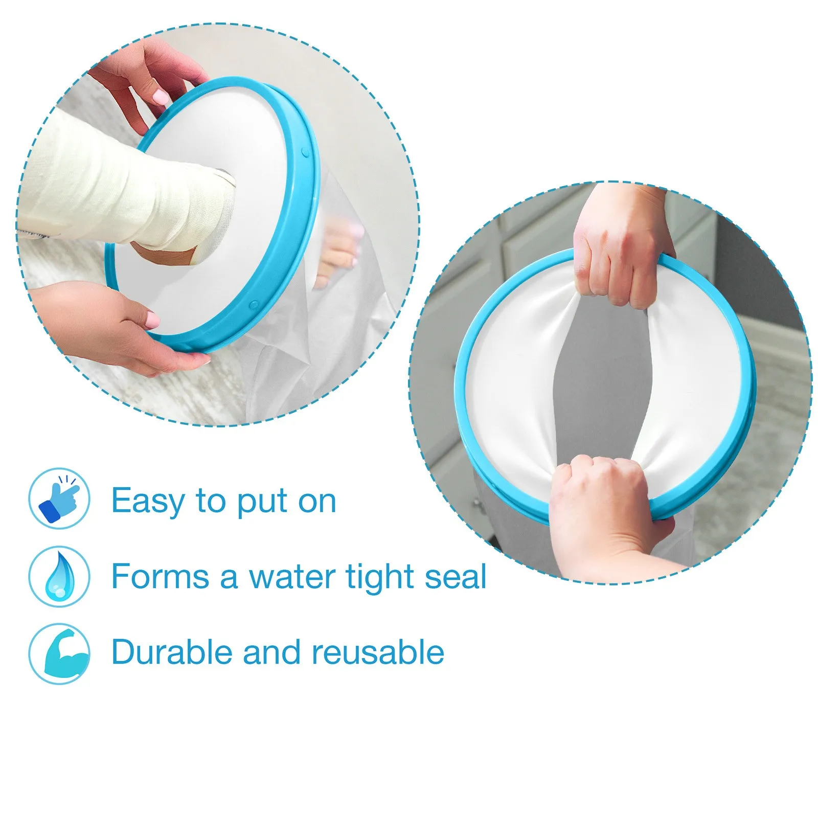 Reusable Adult Foot Cast Covers Portable Waterproof Leg Cover for Shower Waterproof Shower Bandage and Cast Protector Tools