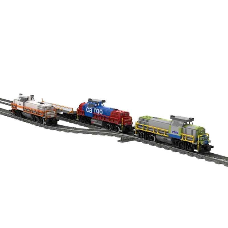 MOC – Locomotive Diesel suisse de Transport ferroviaire urbain AM843, blocs de construction de modèle de Train Cargo BLS, jouet cadeaux