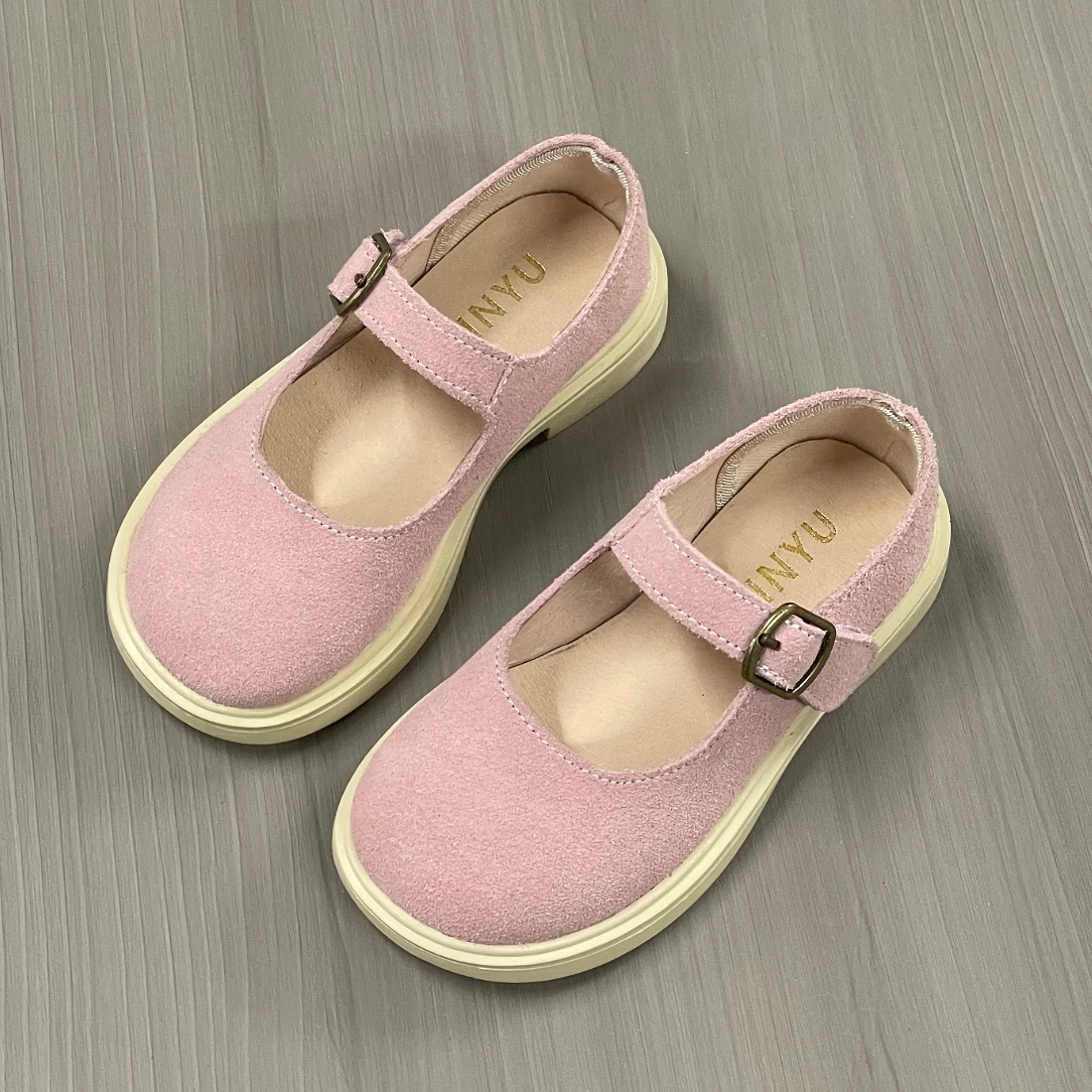 

Jinyu New Arrival Pink Trend Princess Shoes Genuine Leather Performance Outdoor Lightweight Girls 3-19 Years Four Seasons