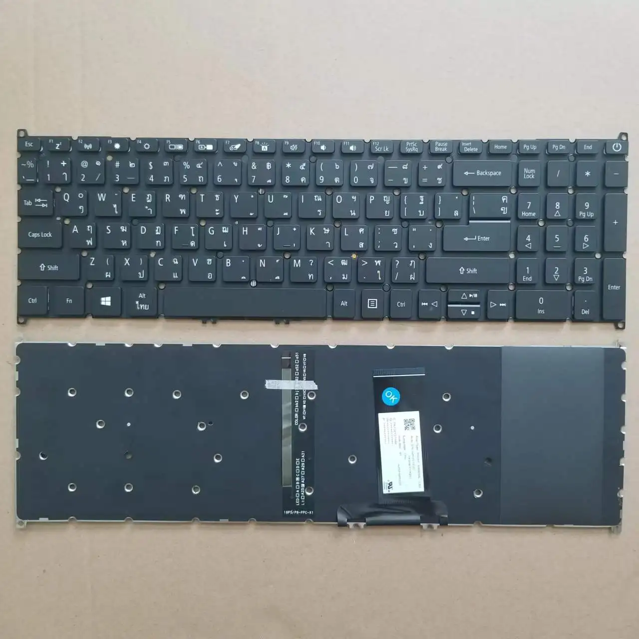 

New Backlit Thai Keyboard For Acer Aspire A317 A317-51 A317-51g A317-51K A317-33 A317-52 A715-74 A715-74G A715-75 A715-75G TI