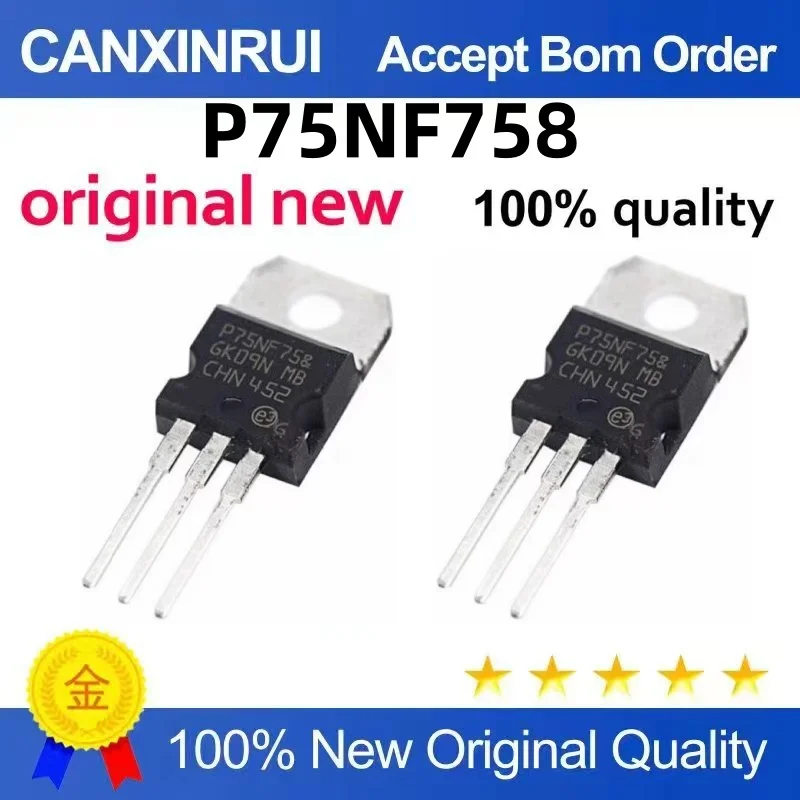 (10-300piezas)Brand new original P75NF758 P75NF75B STP75NF758 one starting bid can be bought directly.