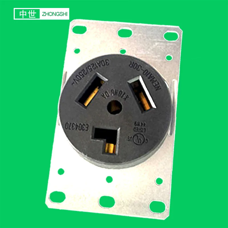 

NEMA L10 — розетка американского стандарта 30R, 30 А, применимая розетка для сварочного аппарата и сушилки, розетка для генератора шкафа американского стандарта