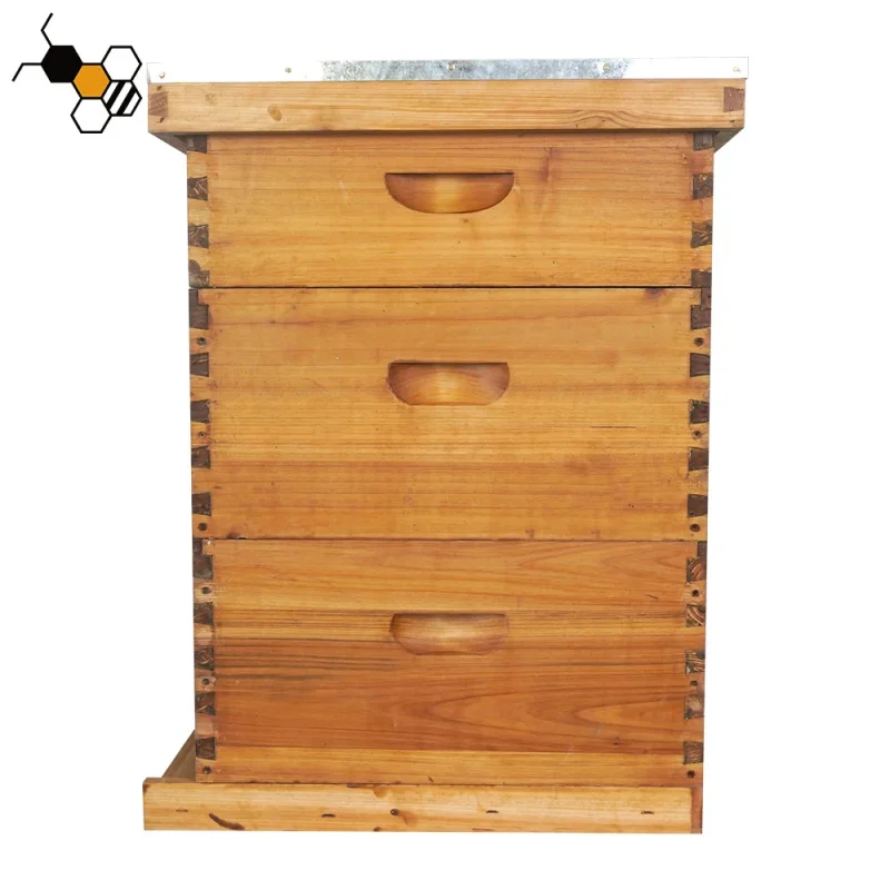 New Wax Coated Wooden Langstroth Beehive Boxes With 20Mm Thickness And Dovetail Joint