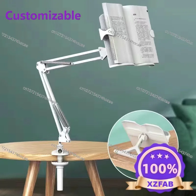 Factory Direct 2026 Top Supporto per lettura dal pavimento al soffitto, supporto regolabile in altezza, clip per libri, lettura