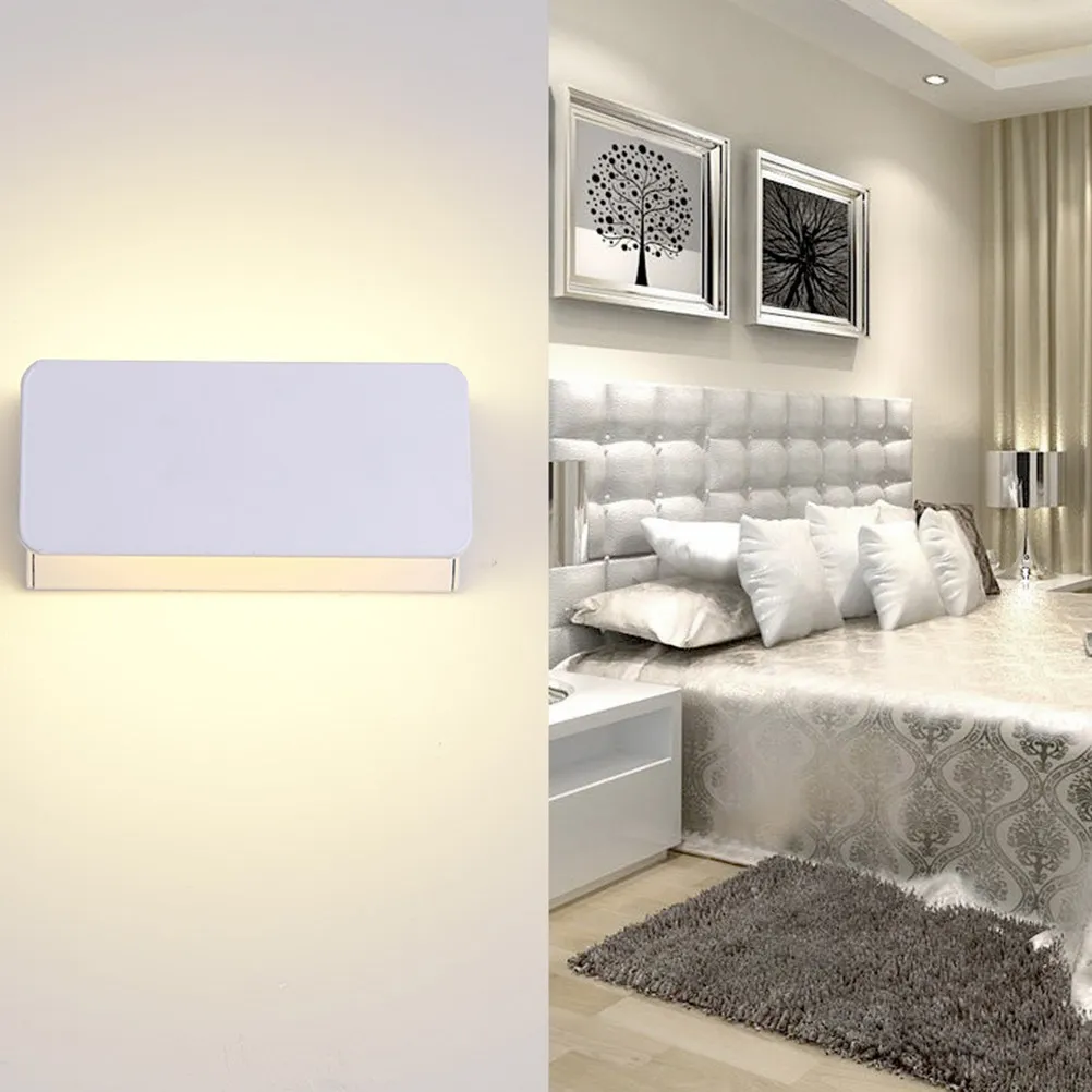 LED Mirror Lamp 6W Adjustable Wall-Mount Bedside Light, 16cm Rotary Front Light, 3000K Warm White for Home Decor