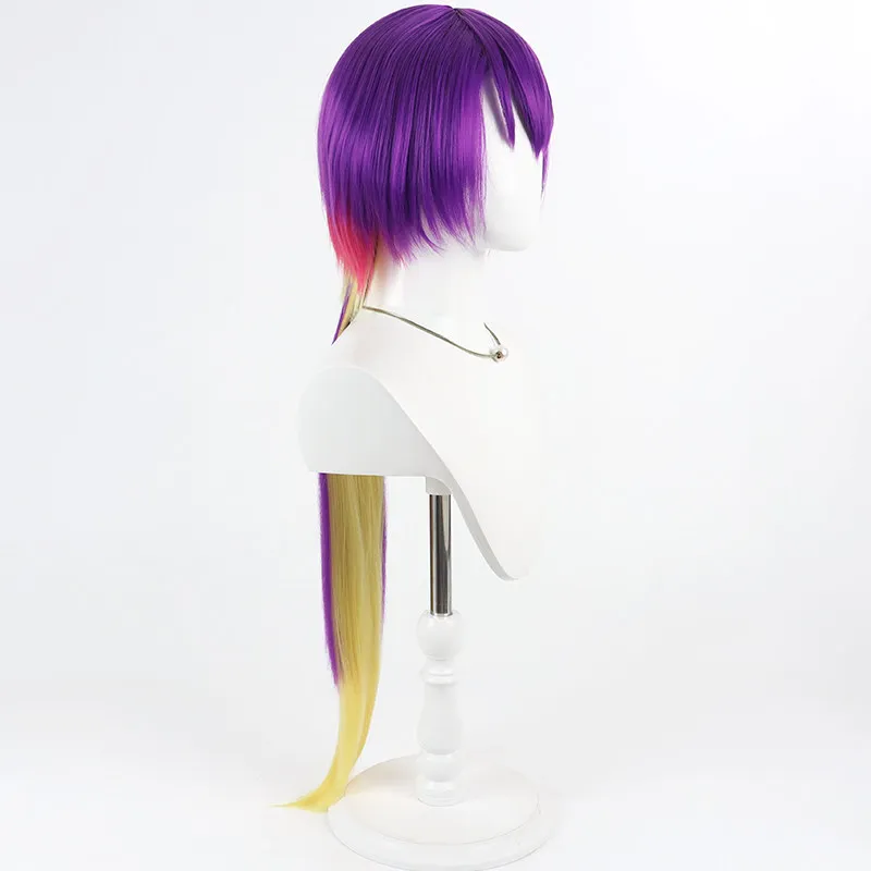 Kuromu Cosplay Wig Mairimashita Long Purple Red Yellow Heat Resistant Synthetic Hair Halloween Party Role Play Carnival +Wig Cap view 2