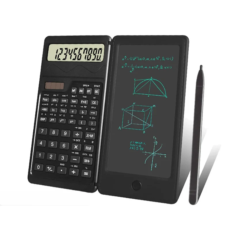 Solar Powered Scientific Calculator With Lcd Screen Support Stylus Pen Multi Purpose For School Accountant Office