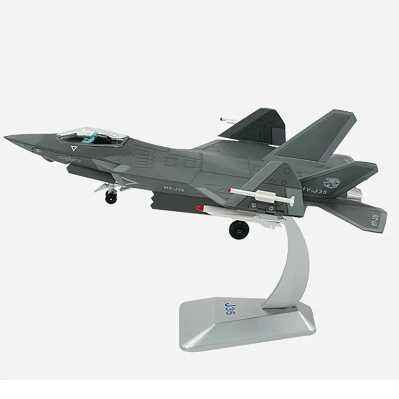 Diecast 1:100 Scale J-35 fighter Alloy finished aircraft simulation model Static decoration Souvenir gifts for adult boy