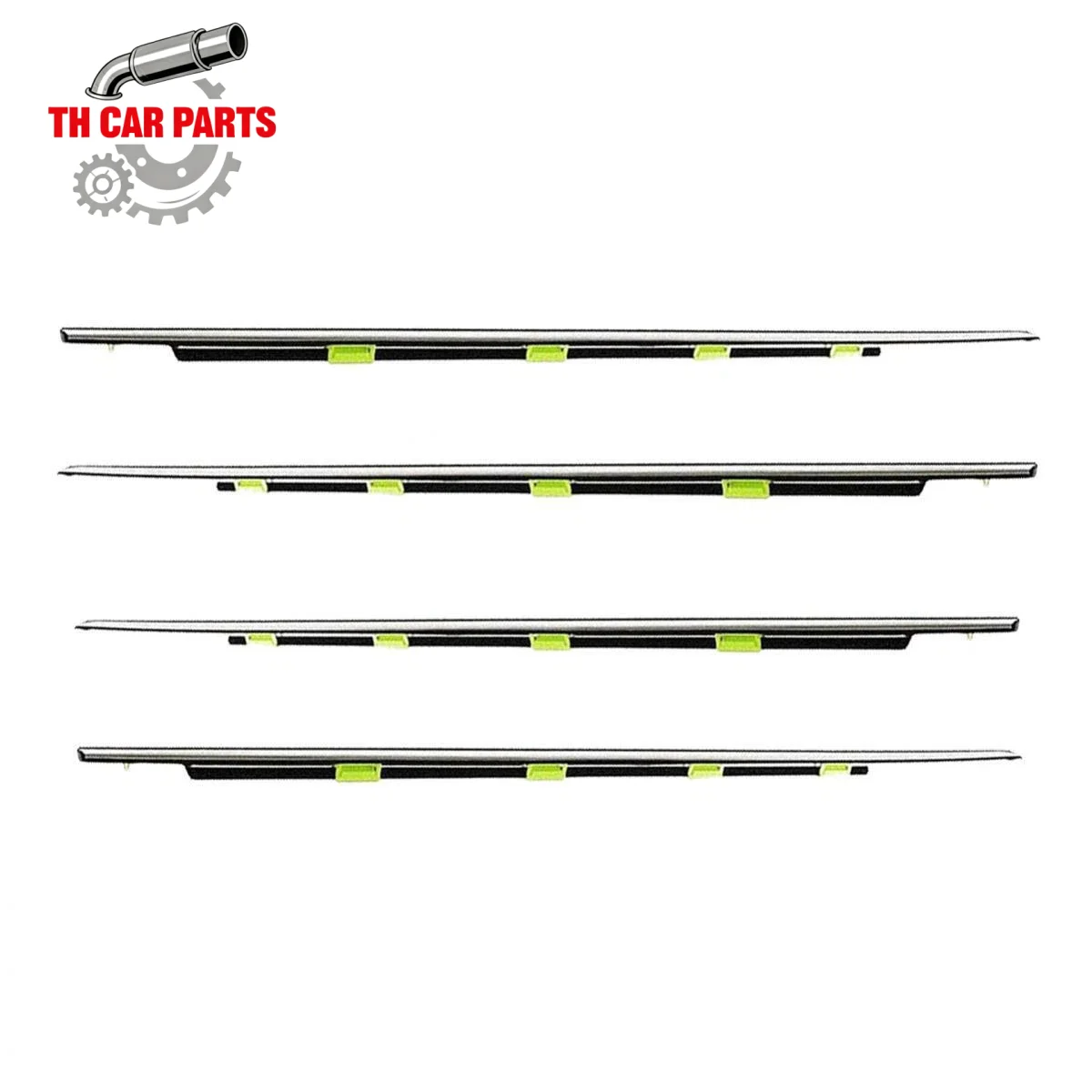 

Car Window Weatherstrip 4Pcs Black For Honda civic 96-00 4doors Car Weatherstrip Window Moulding Trim 72410-S04-003