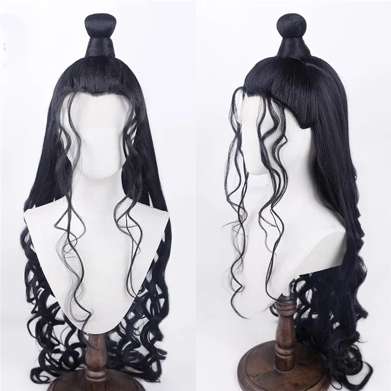 Already Styled Cos Wig Li Yu Synthetic Curly Black Long Cosplay Wigs The Record of Wind and Splendor of Wangchuan Cos Props Gift