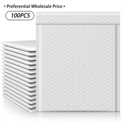 9.5x6inches Bubble Mailers White Poly Padded Envelopes Medium Mailing Opaque Packaging Postal Self Seal Waterproof Shipping Bags