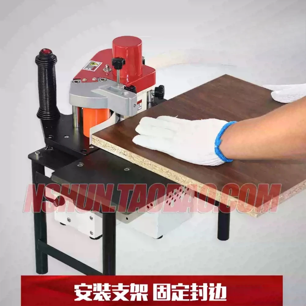 Complete Set JBD80 Small Portable Edge Banding Machine Double‑Sided Gluing Manual Woodworking Edge Bander For Straight & Curved