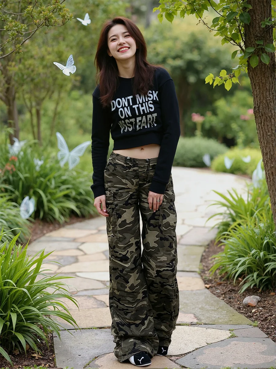 女性用ポケット付きパンツ ストレートレッグ ランタンスタイル レディース ルーズフィット コットンリネン 夏 涼しい 通気性 快適 カジュアル ハイ