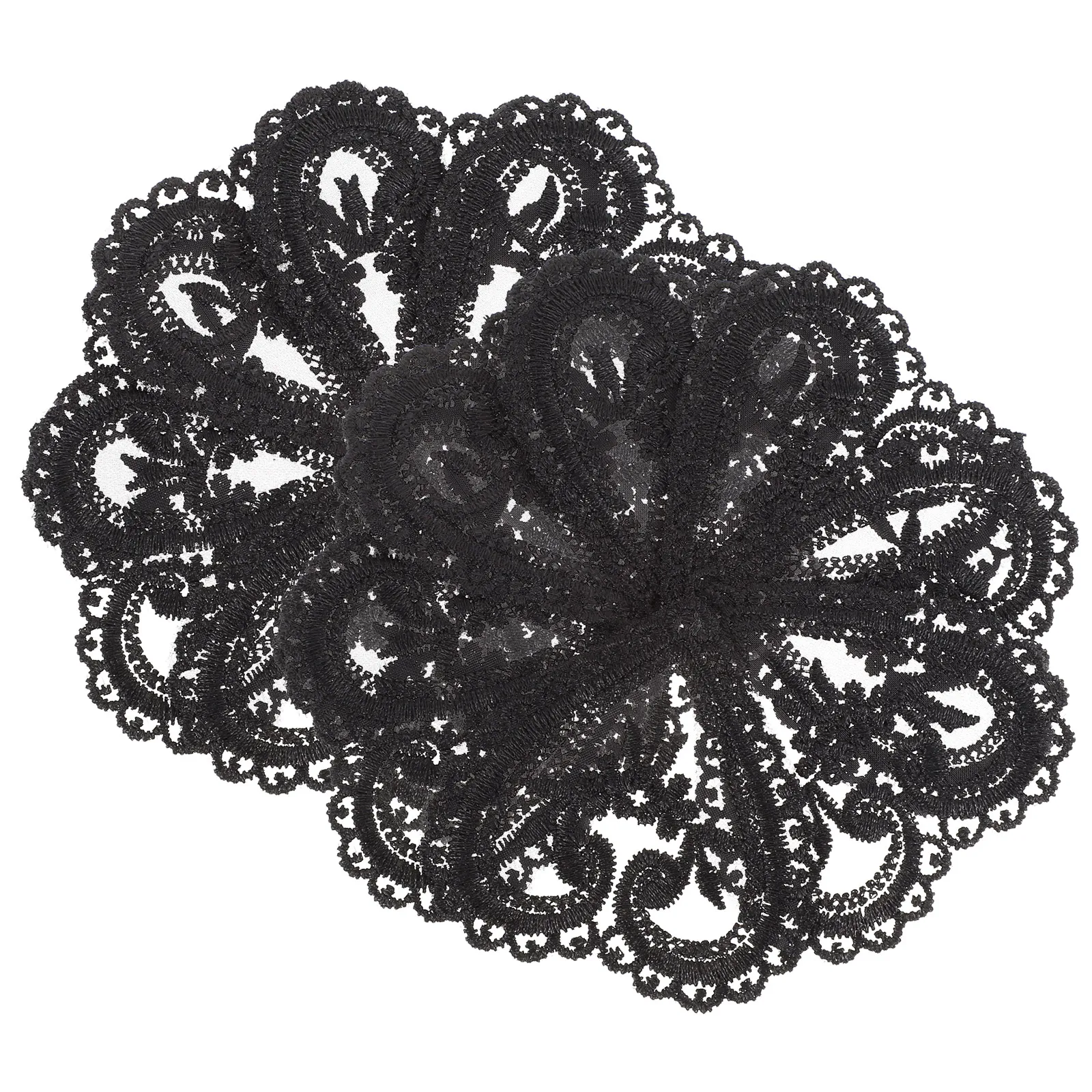 

10pcs Lace Love Embroidery Patches DIY Heart Shaped Clothing Repair Sewing Decorative Stickers for Clothes Bags Footwear Bright