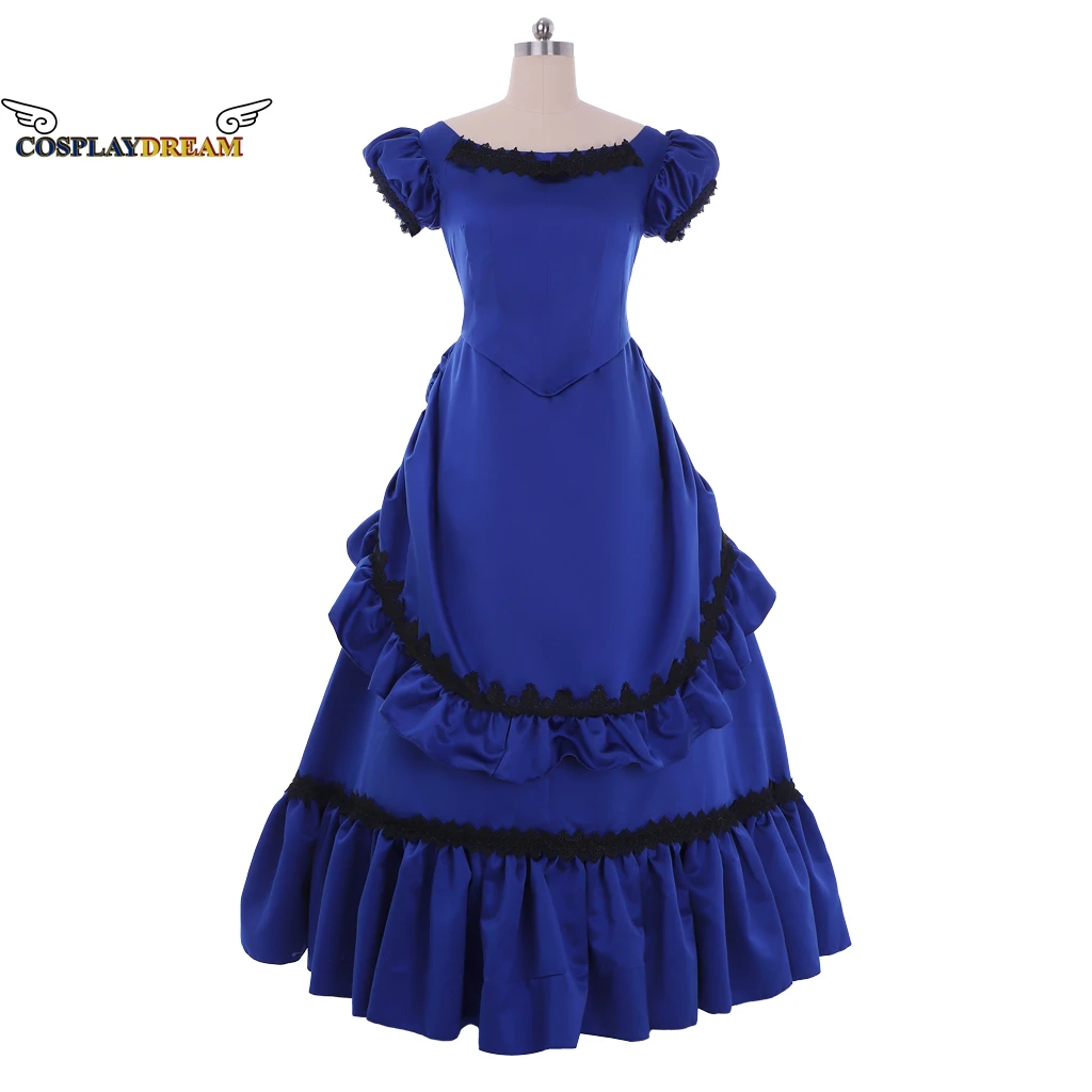 

Interview with the Vampire Claudia Cosplay Costume The Vampire Chronicles Blue Gothic Victorian Gown Dress Cosplay Custom Made