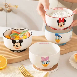 Disney Mickey Minnie 4.5in Ceramic Rice Bowl Tableware Noodle Bowl Cartoon Donald Duck Dinner Household Dinner Salad Bowl