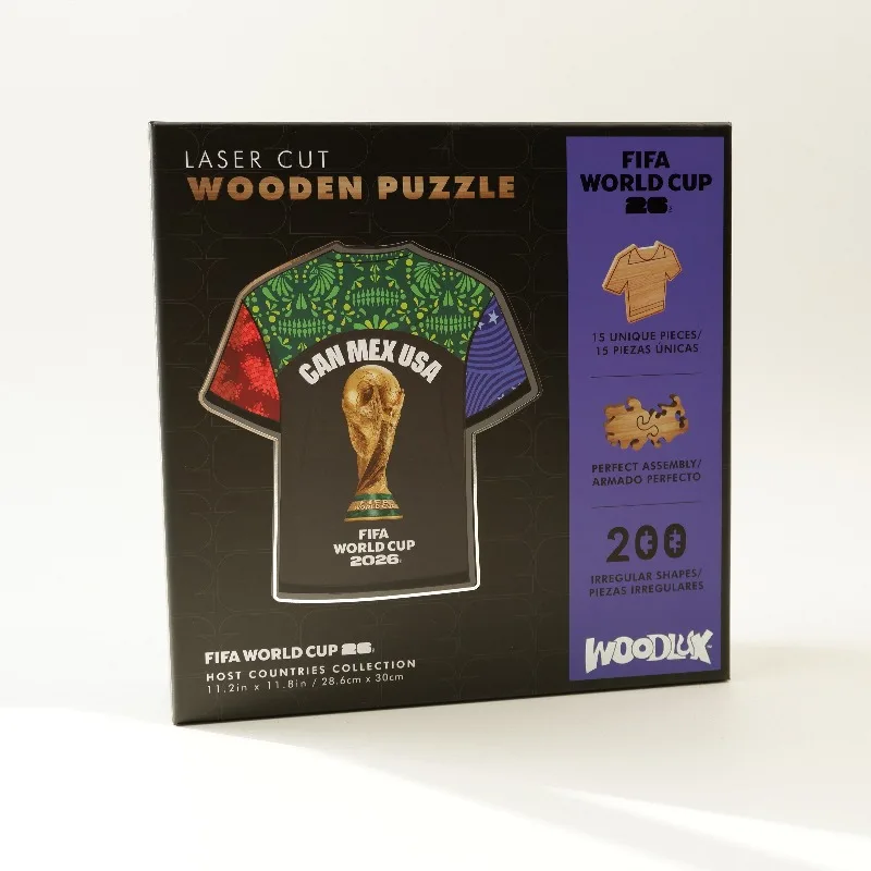 

FIFA Officially Licensed World Cup Wooden Jigsaw Puzzle Host Country T-shirt Theme Puzzle Educational Toy for Holiday Party Gift