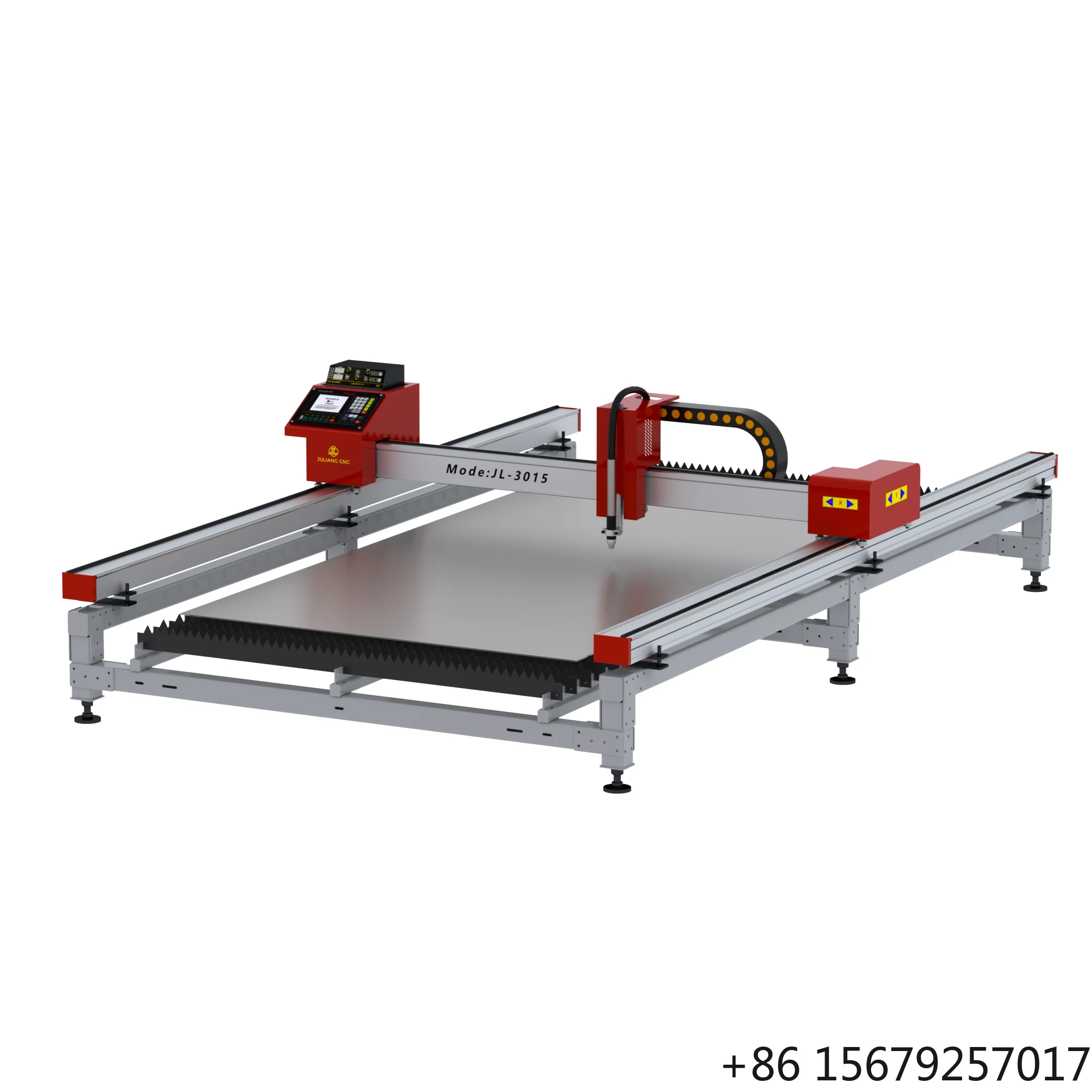 Portable Automatic Gantry CNC 2-in-1 Flame & Plasma Cutting Machine 1500x3000mm Compact Metal Table, Air Plasma System