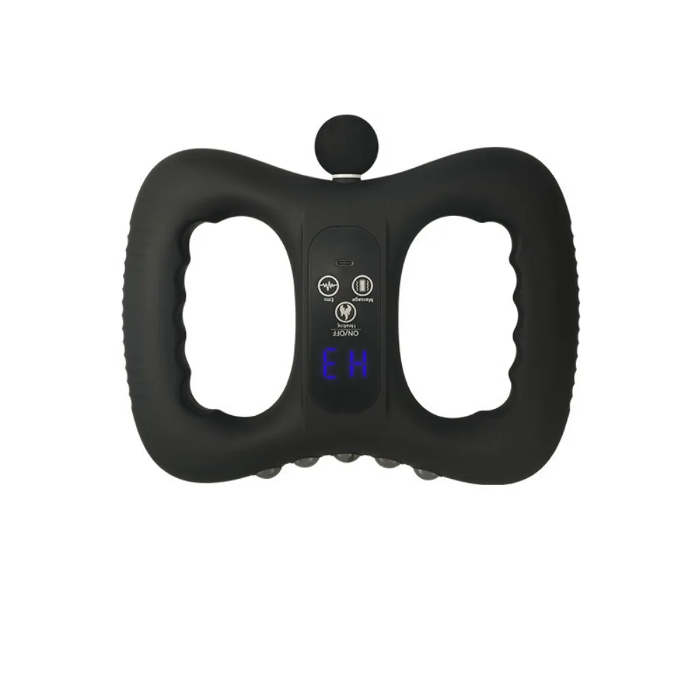Multifunctional Fascia Massage Ring Vibration Dual-Ring Handheld Massager Rechargeable Deep Tissue Muscle Massage Machine