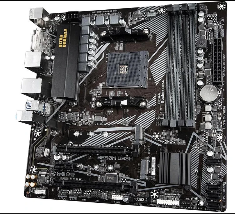 محاصر لجيجابايت GA-B550M-DS3H يدعم Ryzen Gen 1 إلى Gen 5 AM4 DDR4