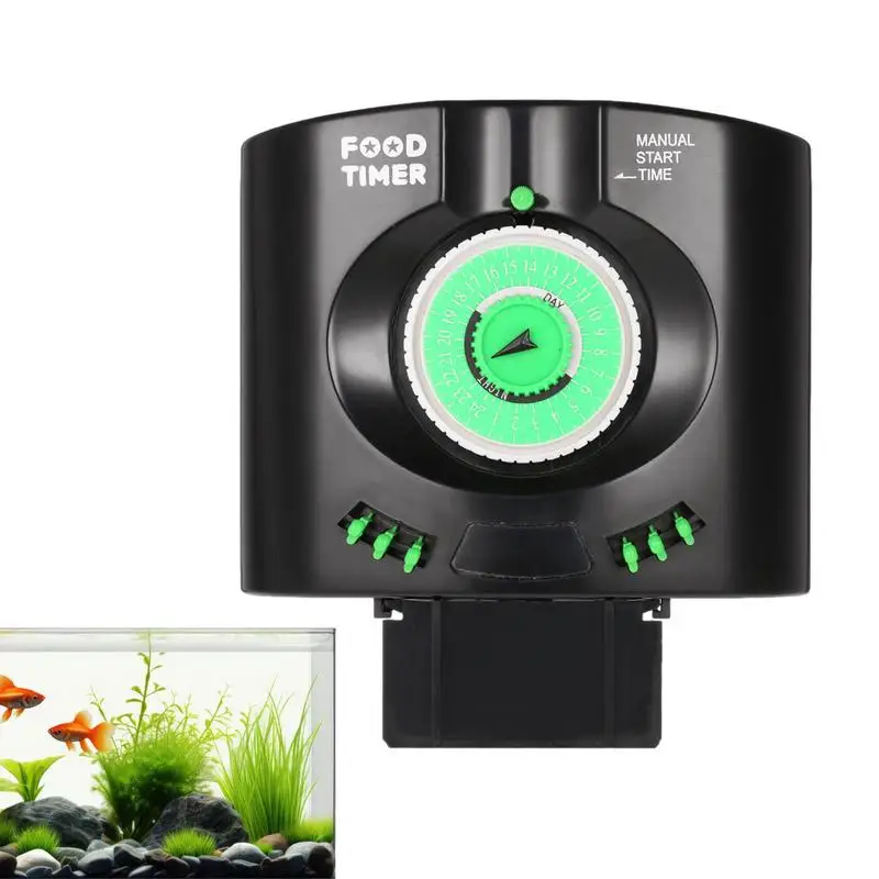 Alimentador automático para acuario, dispensador de comida para peces, con temporizador, fijo, eléctrico, automático, para diferentes tipos de peces y