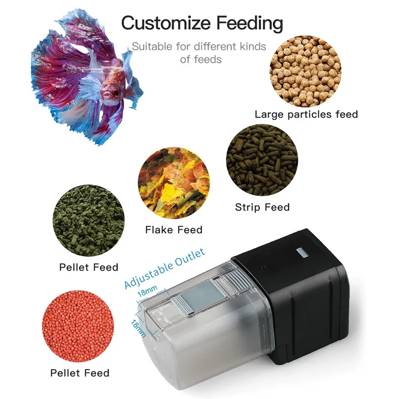 Aquarium Remote Intelligent Feeder Aquarium Feeder Fish Tank WiFi Automatic Feeder Fish Tank Timed Fully Automatic Fish Feeder