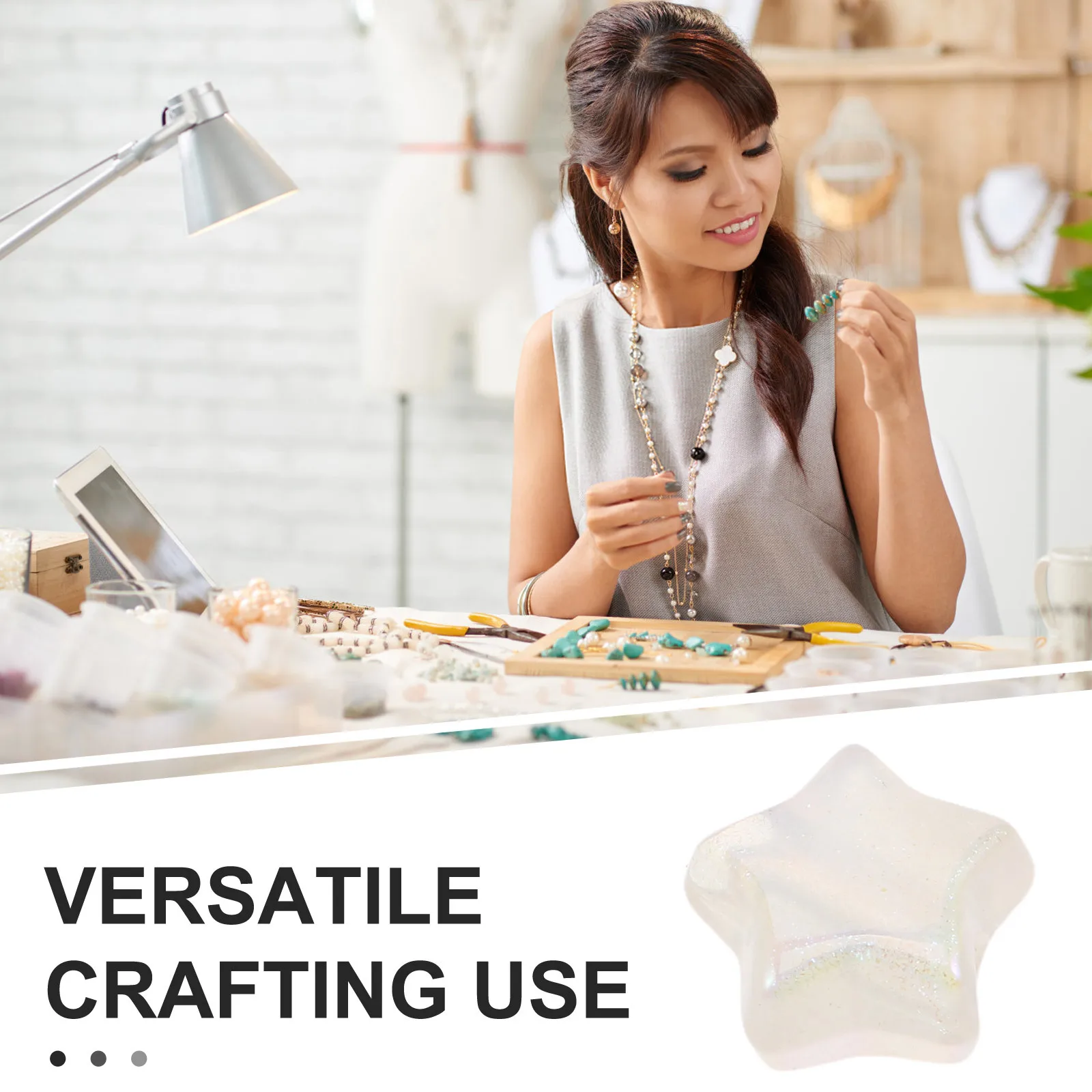 100Pcs Shape Plastic Beads Charming Loose Spacer Beads for Jewelry Making DIY Necklace Bracelet Lanyard