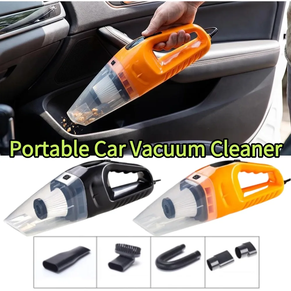 Handheld Car Vacuum Cleaner Wet Dry Dual Use Strong Suction Portable Mini Dust Collector Detachable Filter Car Cleaner Accessory