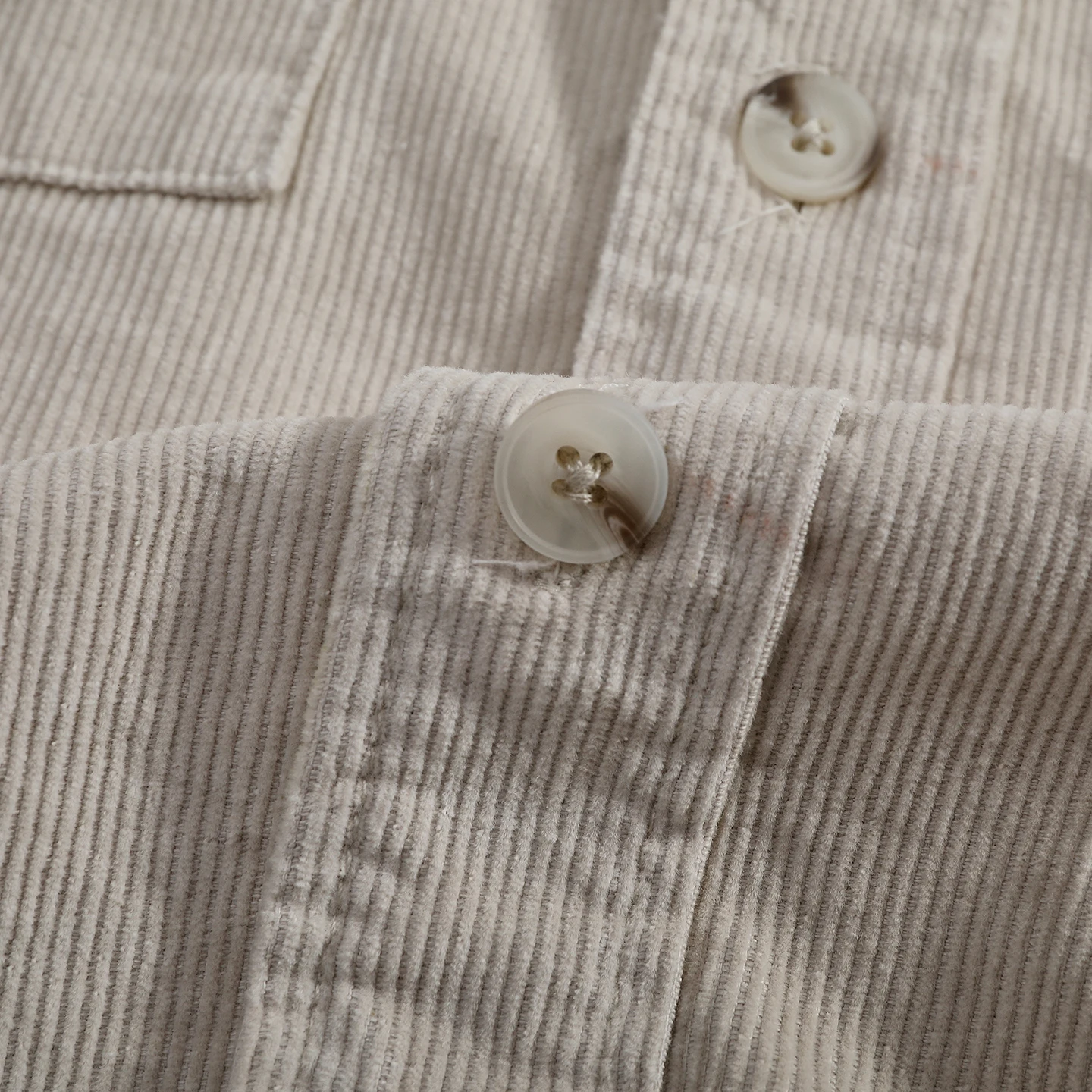 Heavyweight Corduroy Shirt Men's 100% Cotton Washed Workwear Double Pocket Collar Loose Shoulder Casual Outerwear Coat