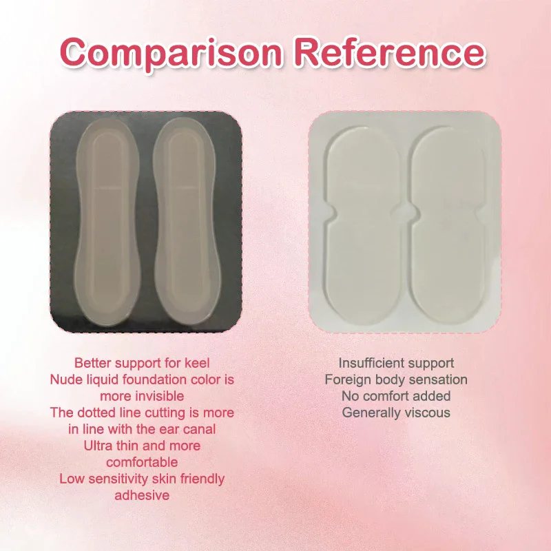 New 24/72Patches Elf Ear Support Stickers Invisible Ear Corrector Silicone Earlobe Support Patches V-Face Stickers