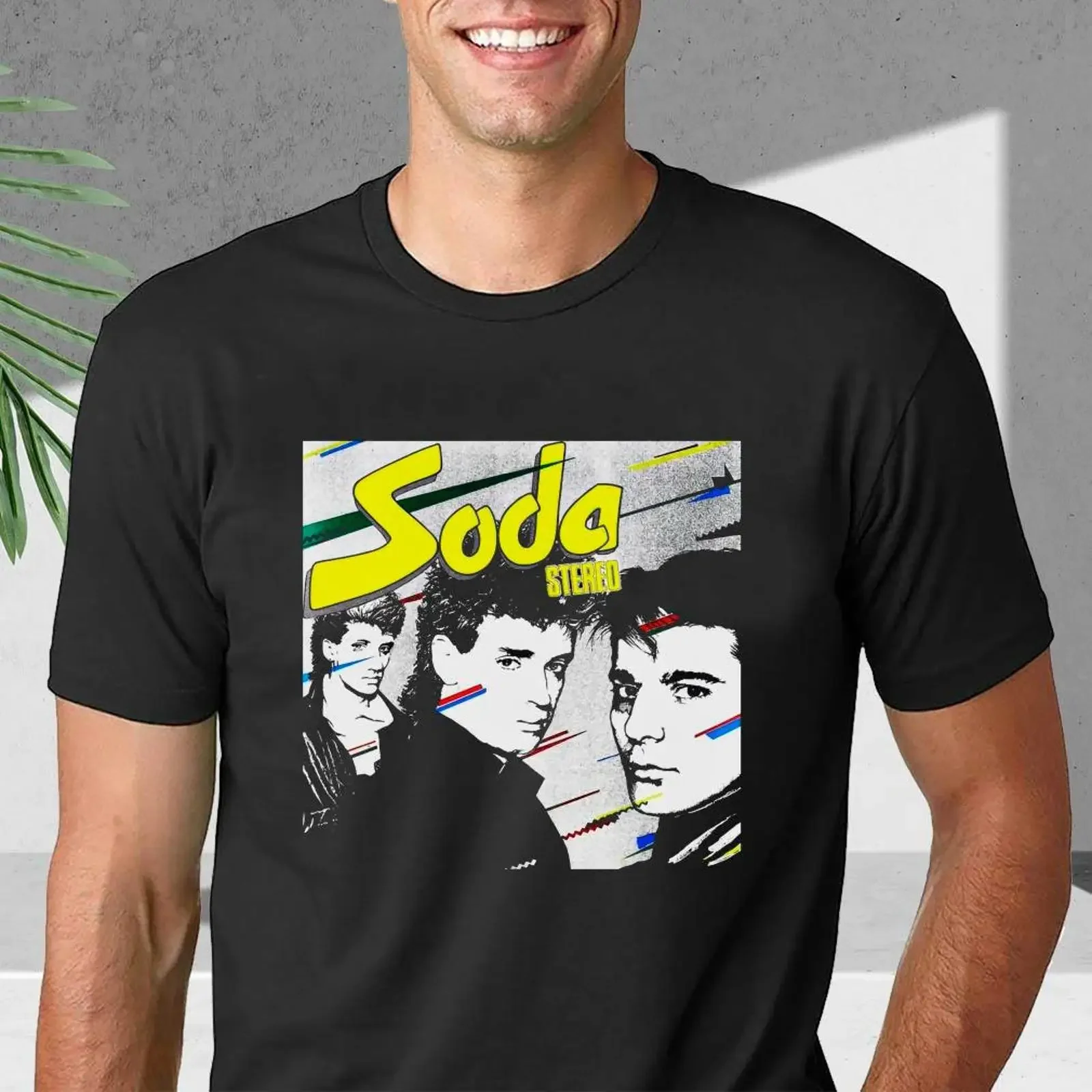 Soda Stereo Album 1982 Black T Shirt S 3XL QR734 vintage Washed Comfortable Stylish homme Unisex Breathable Soft