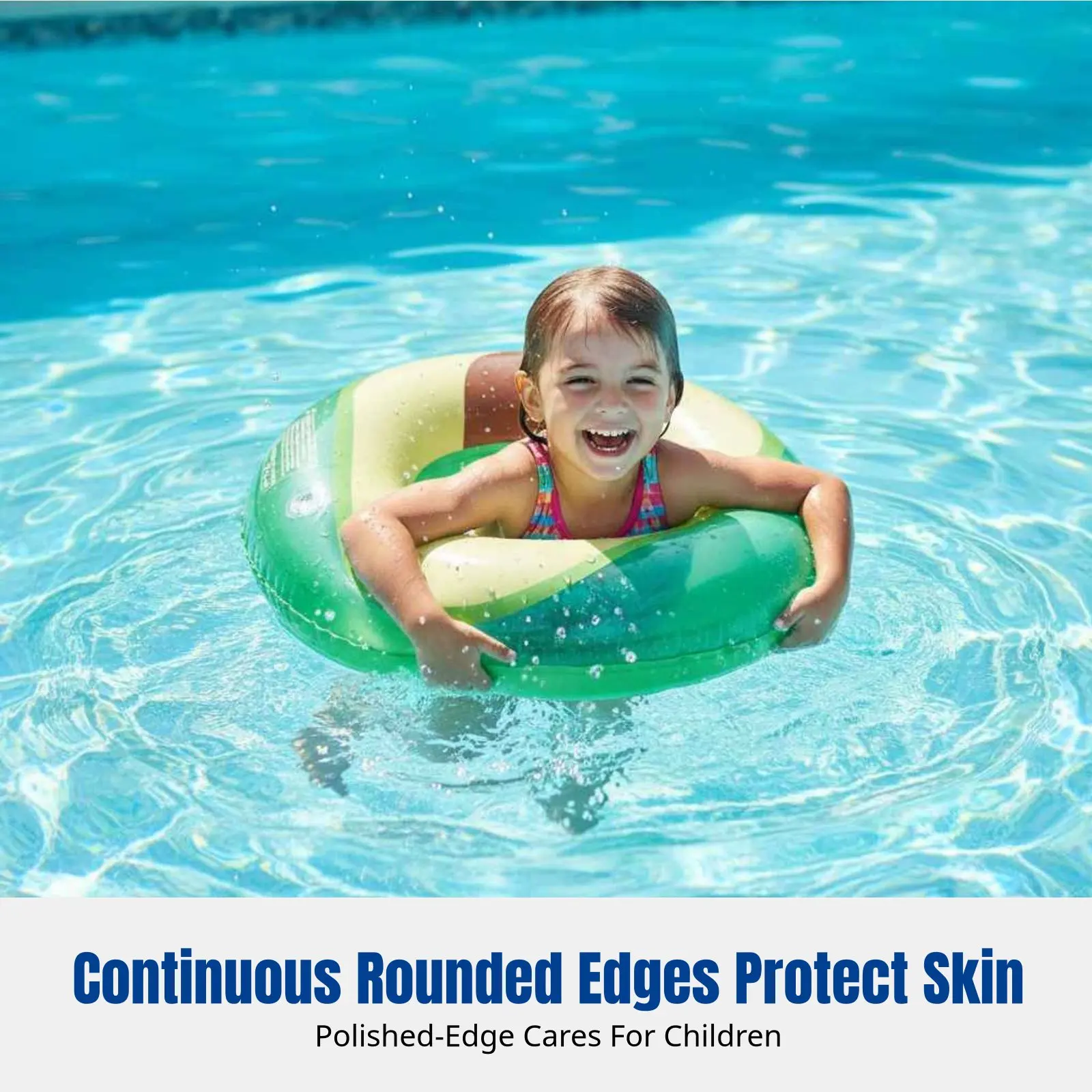 

Swimming Ring, Thickened Inflatable Safety Float, Large, Double Handles, Cute for Children