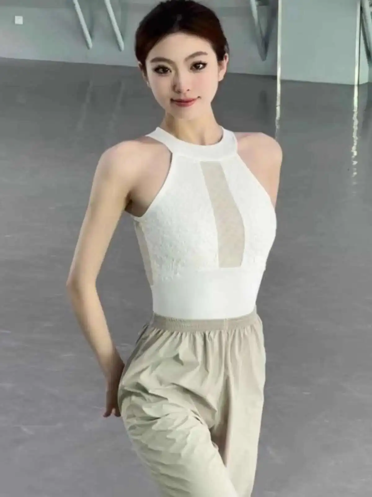 Ballet Dance Practice Clothes, Female Adult Neck Hanging Body Clothes, Chinese Dance Jumpsuit, Artistic Examination Gymnastics