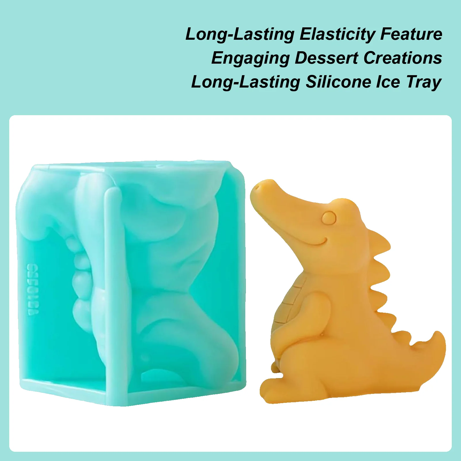 

Silicone Ice Tray Cute Reusable Quick Release Dinosaur-Shaped Silicone Ice Maker Mold For Whiskey Juice Wine Champagne RV