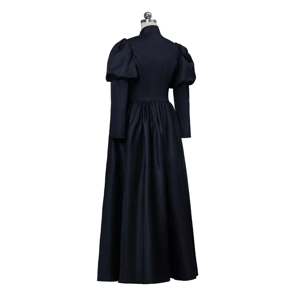Femmes noir victorien victorien deuil Renaissance Robe gothique Robe édouardienne Vintage Robe fête Robe de bal